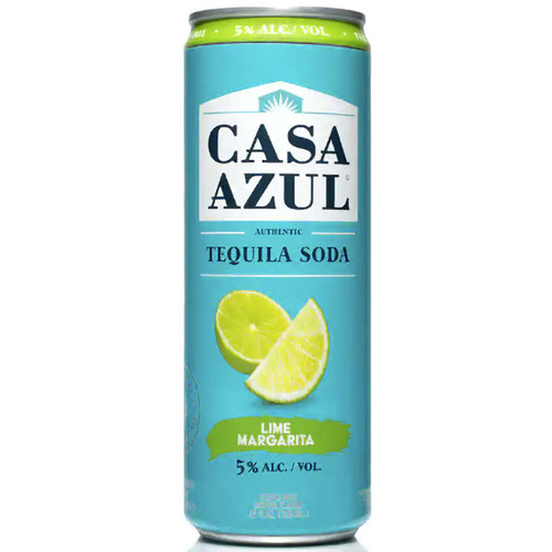 Casa Azul Lime Margarita Tequila Soda Ready-To-Drink 4-Pack 12oz Cans