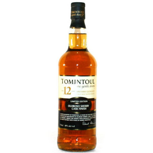 Tomintoul Oloroso Cask Finish 12 Year Old Speyside Glenlivet Single Malt Scotch 750ml