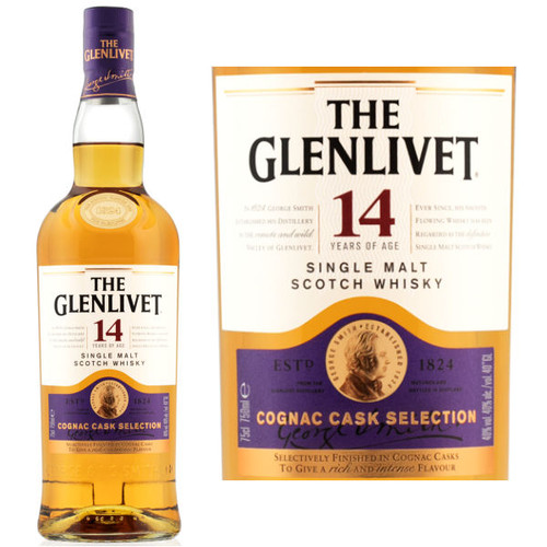 The Glenlivet 14 Year Old Cognac Cask Selection Single Malt Scotch 750ml