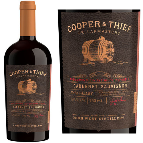 Cooper & Thief Rye Whiskey Barrel Aged Napa Cabernet