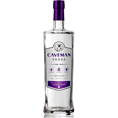 Caveman Vodka Distilled 100% from California Grapes Vodka 750ml