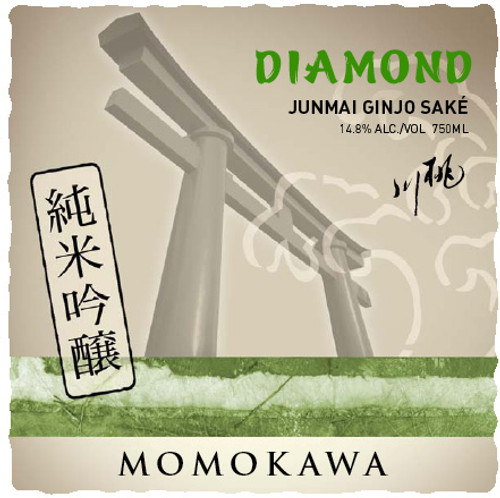 Momokawa Diamond Junmai Ginjo Medium Dry Sake 750ml