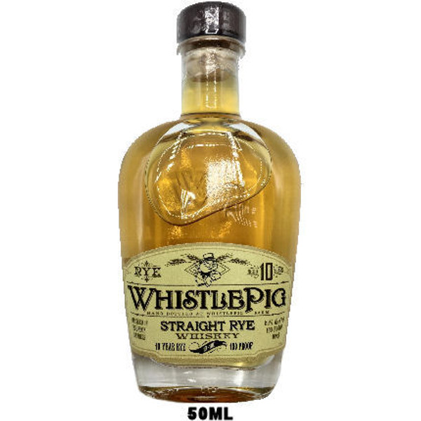 50ml Mini WhistlePig 10 Year Old Straight Rye Whiskey