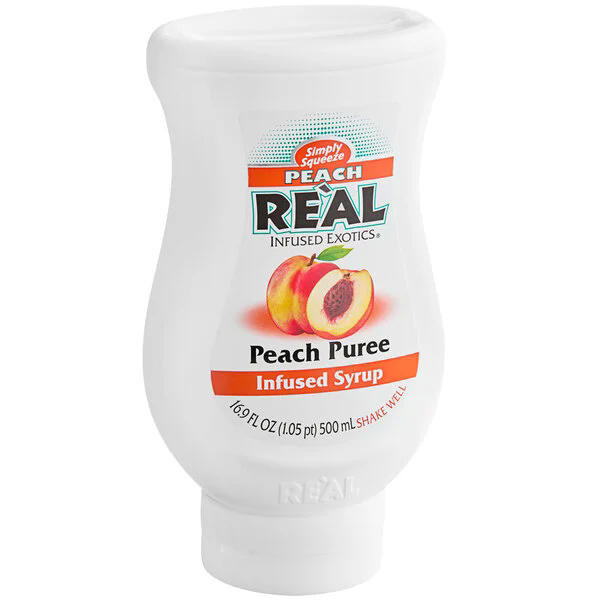 Real Infused Exotics Peach Puree Infused Syrup 16.9oz