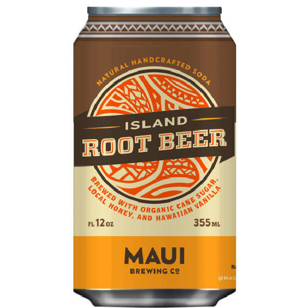 Maui Island Root Beer Soda 12oz 4-Pack