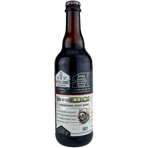 Bottle Logic Dark Rituals Barleywine Stout Blend 500ml Bottle Logic Dark Rituals Barleywine Stout Blend 500ml