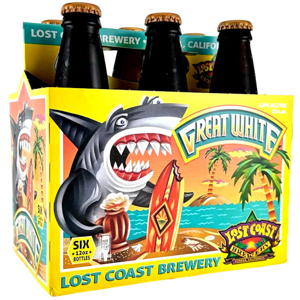 Lost Coast Great White Wheat Ale 12oz 6 Pack Bottles
