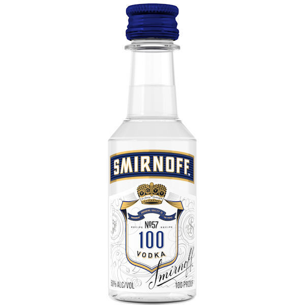 50ml Mini Smirnoff 100 Proof Vodka