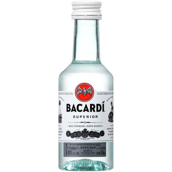 50ml Mini Bacardi Superior Rum Puerto Rico