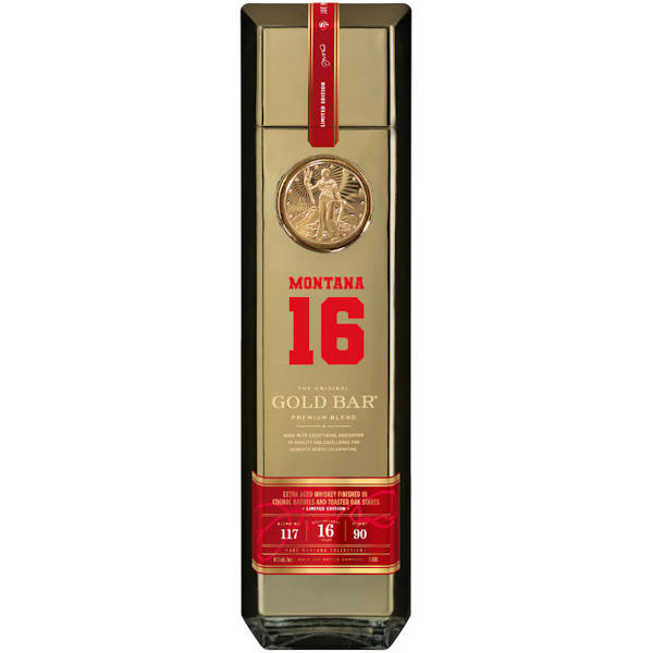 Gold Bar 16 Year Old Joe Montana Blend 117 American Whiskey 750ml