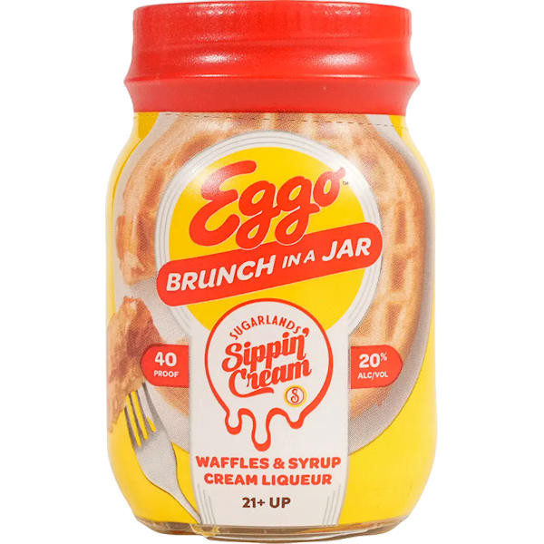 50ml Mini Sugarlands Eggo Brunch In A Jar Waffles & Syrup Appalachian Sippin' Cream Liqueur