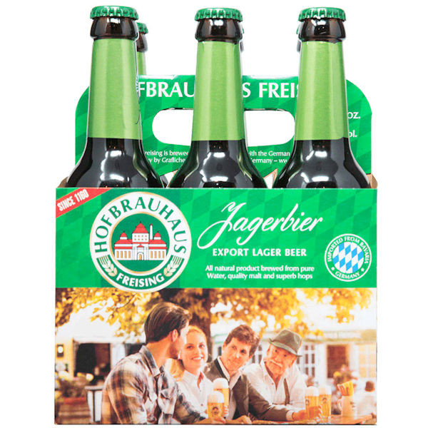 Hofbrauhaus Freising Jagerbier Export Lager 11oz 6 Pack Bottles (Germany)