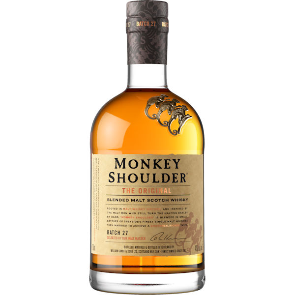 Monkey Shoulder Whisky, Blended Malt Scotch - 750 ml
