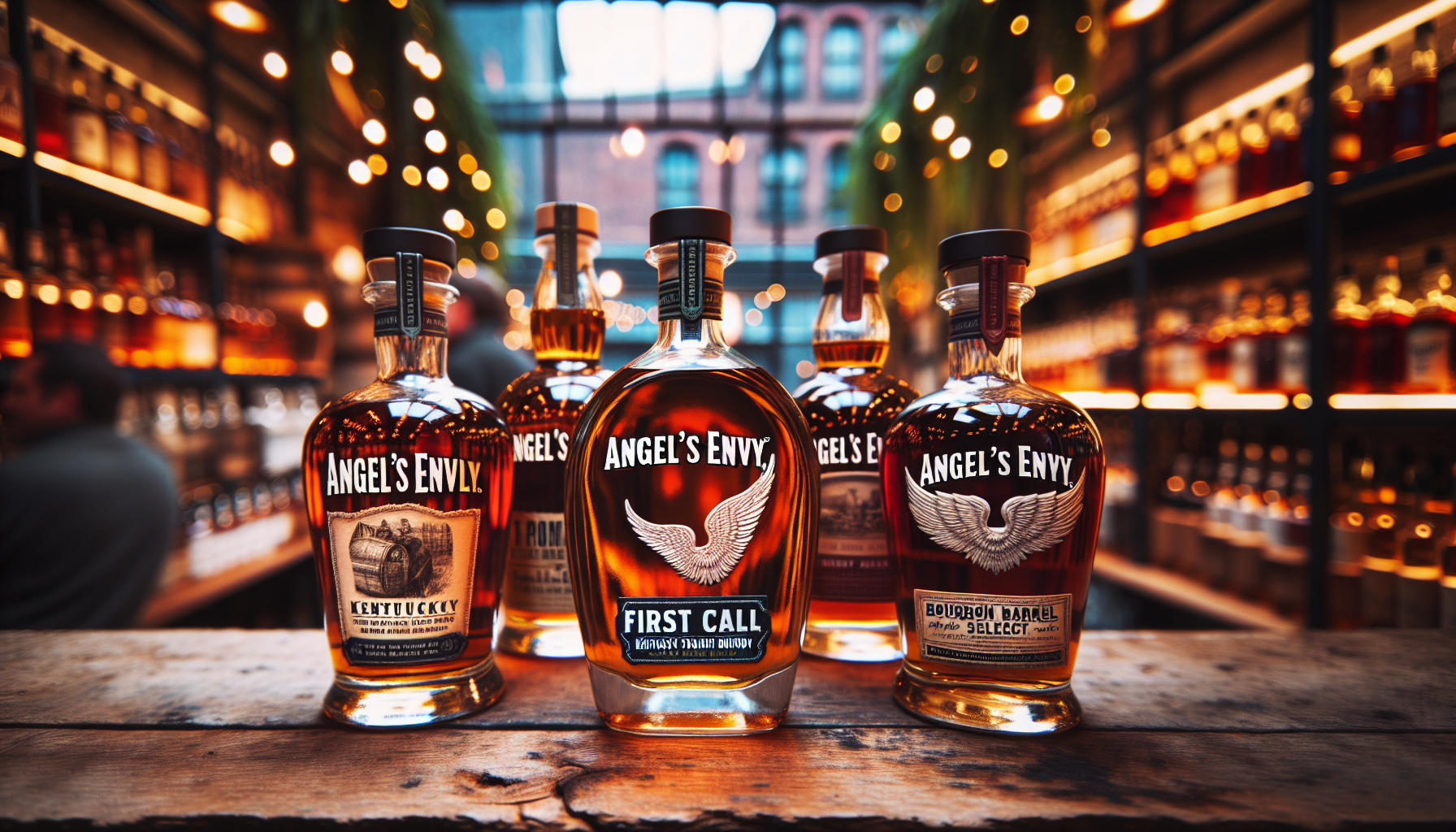 Selections of Angel's Envy Bourbon at the store