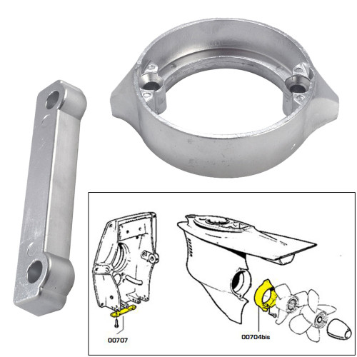 Tecnoseal Anode Kit w\/Hardware - Volvo Duo-Prop 280 - Zinc [20702]