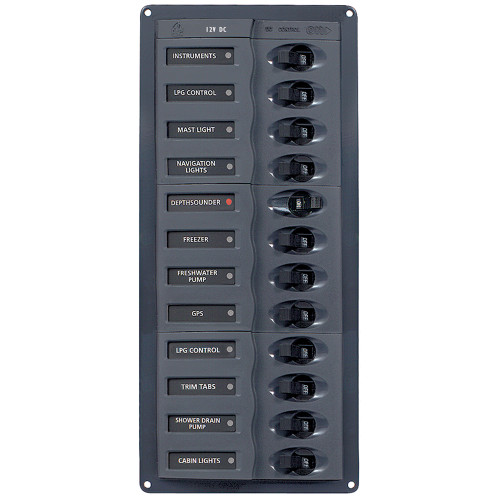 BEP DC Panel - 12-Way - No Meter - Vertical [902NMV]