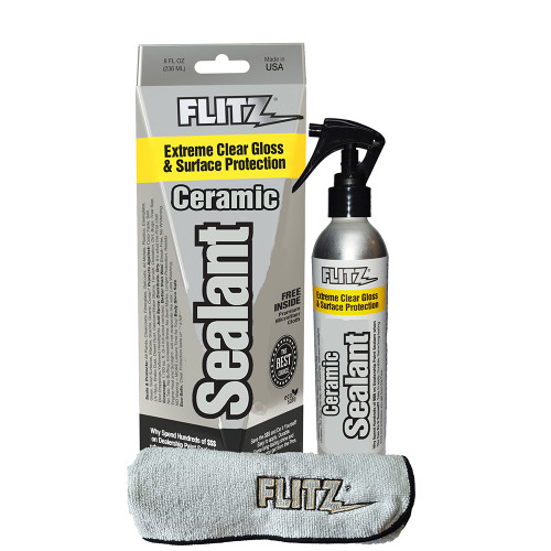 Flitz Ceramic Sealant Spray Bottle w\/Microfiber Polishing Cloth - 236ml\/8oz *Case of 6* [CS 02908CASE]