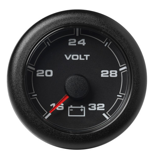 VDO Marine 2-1\/16" (52mm) OceanLink Battery Voltage Gauge - 16 to 32V - Black Dial  Bezel [A2C1066120001]