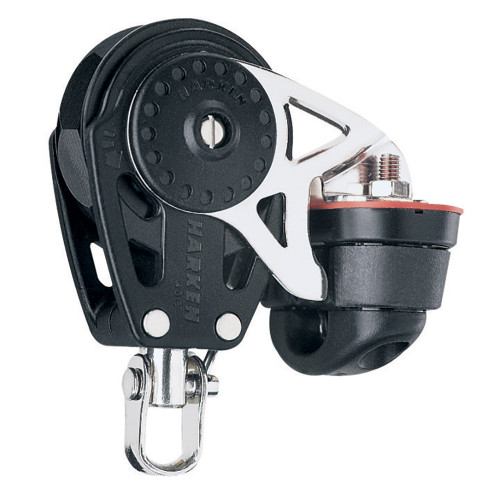 Harken 40mm Carbo Single Ratchet Block w\/Swivel Becket  Cam Cleat [2610]