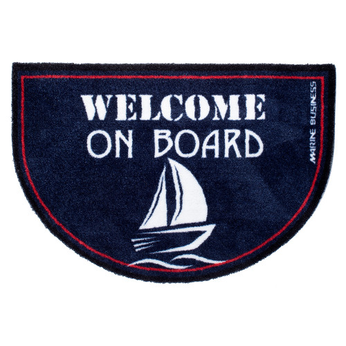 Marine Business Non-Slip WELCOME ON BOARD Half-Moon-Shaped Mat - REGATA [41262]