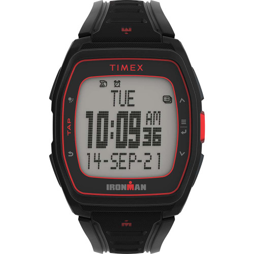 Timex IRONMAN T300 Silicone Strap Watch - Black\/Red [TW5M47500]