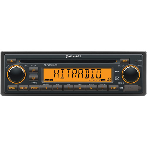 Continental Stereo w\/CD\/AM\/FM\/BT\/USB - 24V [CD7426UB-OR]