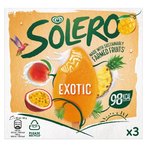Solero Exotic Ice Cream Sticks Tropical Delight