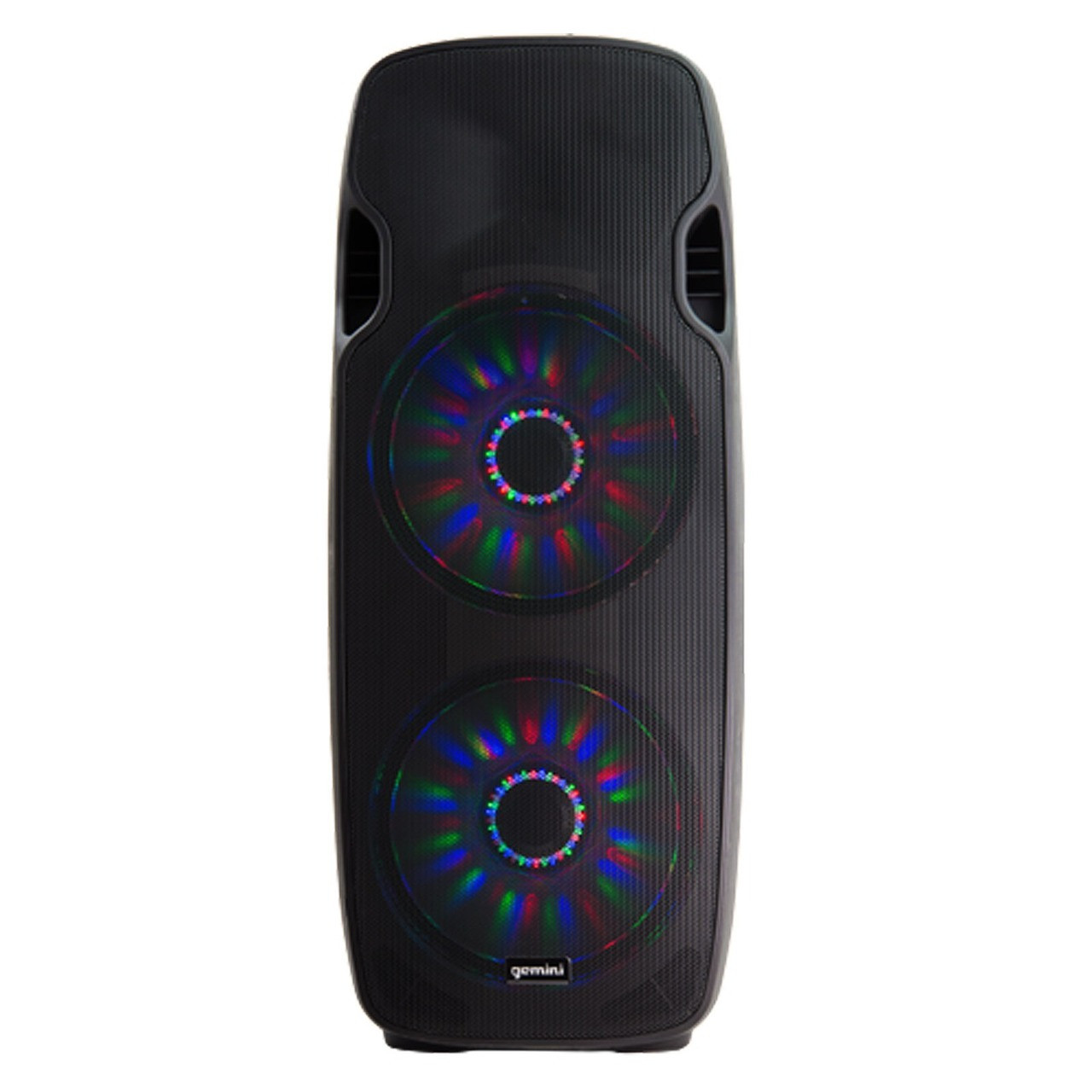 Gemini AS-215BLU-LT Active Dual 15” Woofer Speaker With LED Array