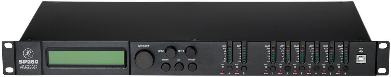 【MACKIE】SP260SpeakerProcessor2in/6out Mackie SP260 2x6 Loudspeaker System Processor - GearclubDirect