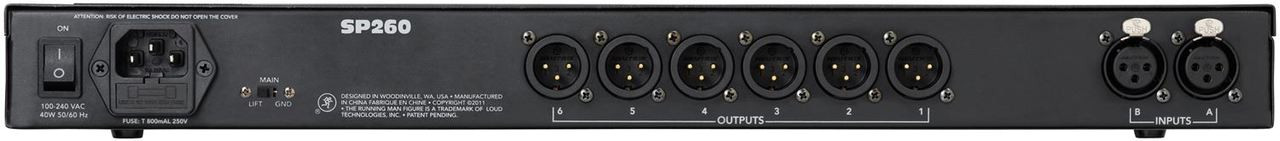 Mackie SP260 2x6 Loudspeaker System Processor - GearclubDirect