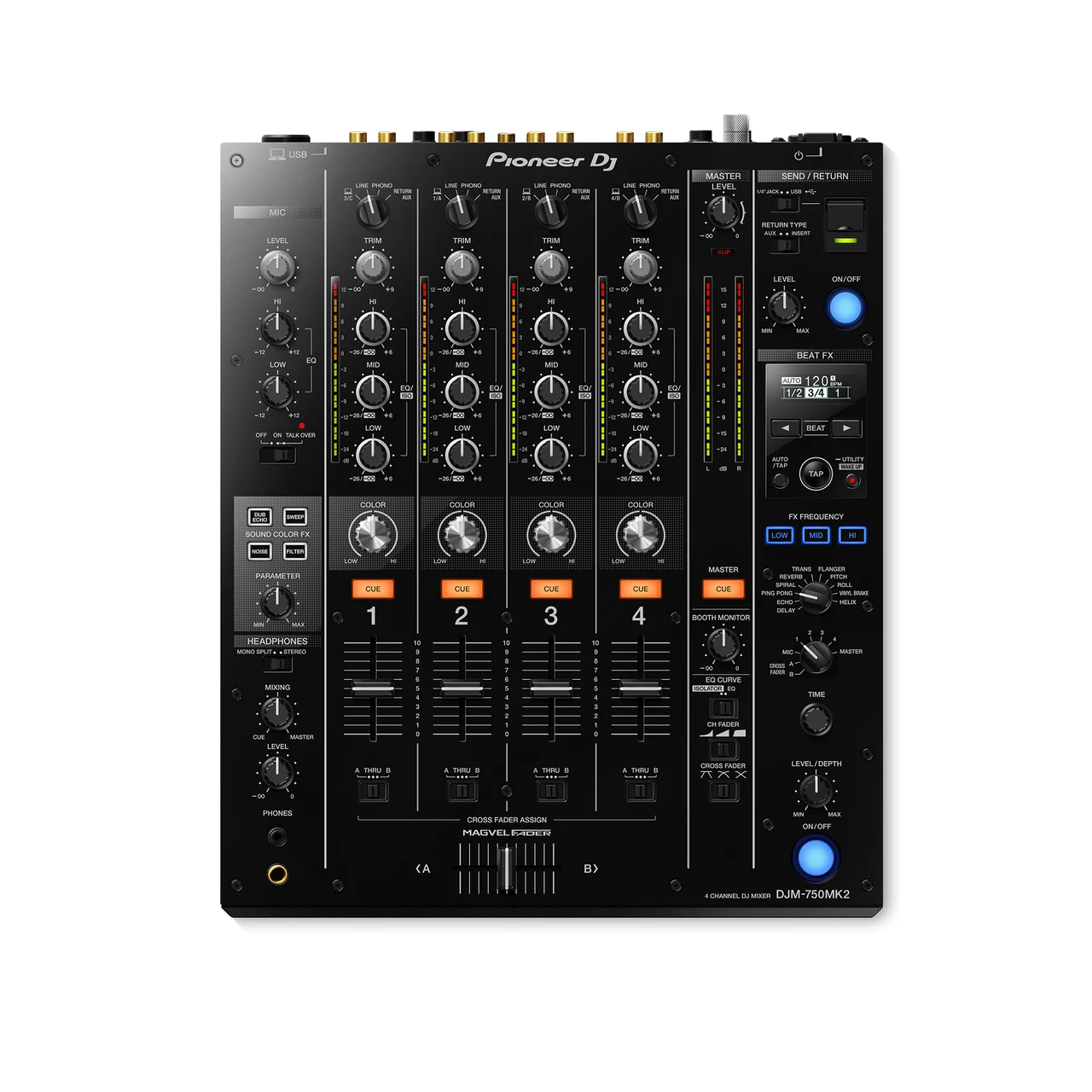 Pioneer DJ DJM-750MK2 DJミキサー【一台】 Pioneer DJM-750MK2 4-Channel DJ Mixer | Gear Club Direct
