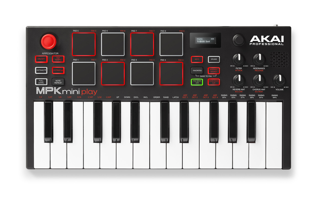 AKAI｜アカイ 〔USB MIDIコントローラー〕MPK mini Play AKAI MPKMINIPLAYXUS MPK Mini Play