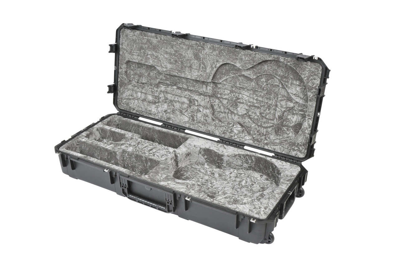 SKB 3i471920 iSeries Jumbo Guitar Case TSA Latches, w/wheels