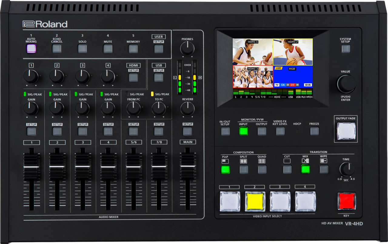 Roland Professional A/V VR-4HD - HD AV Mixer - 4 channel with USB