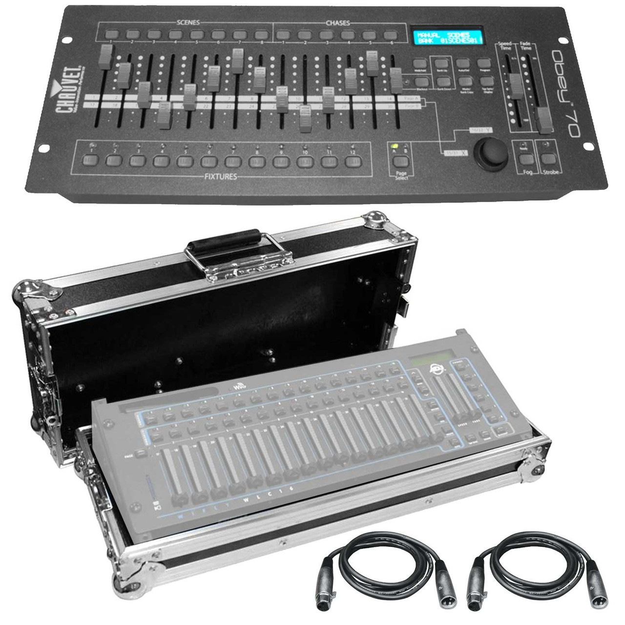 Chauvet DJ Lighting PKG-CH-188 - Obey 70 DMX Lighting Controller with Case Package