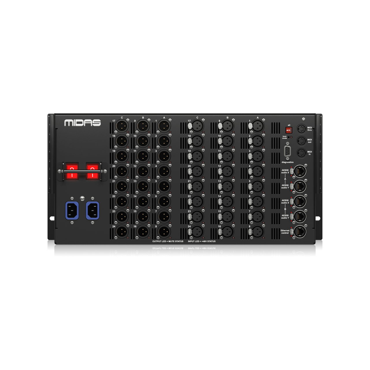 Midas DL231 24x24 Active Microphone Splitter with 2 Preamps per