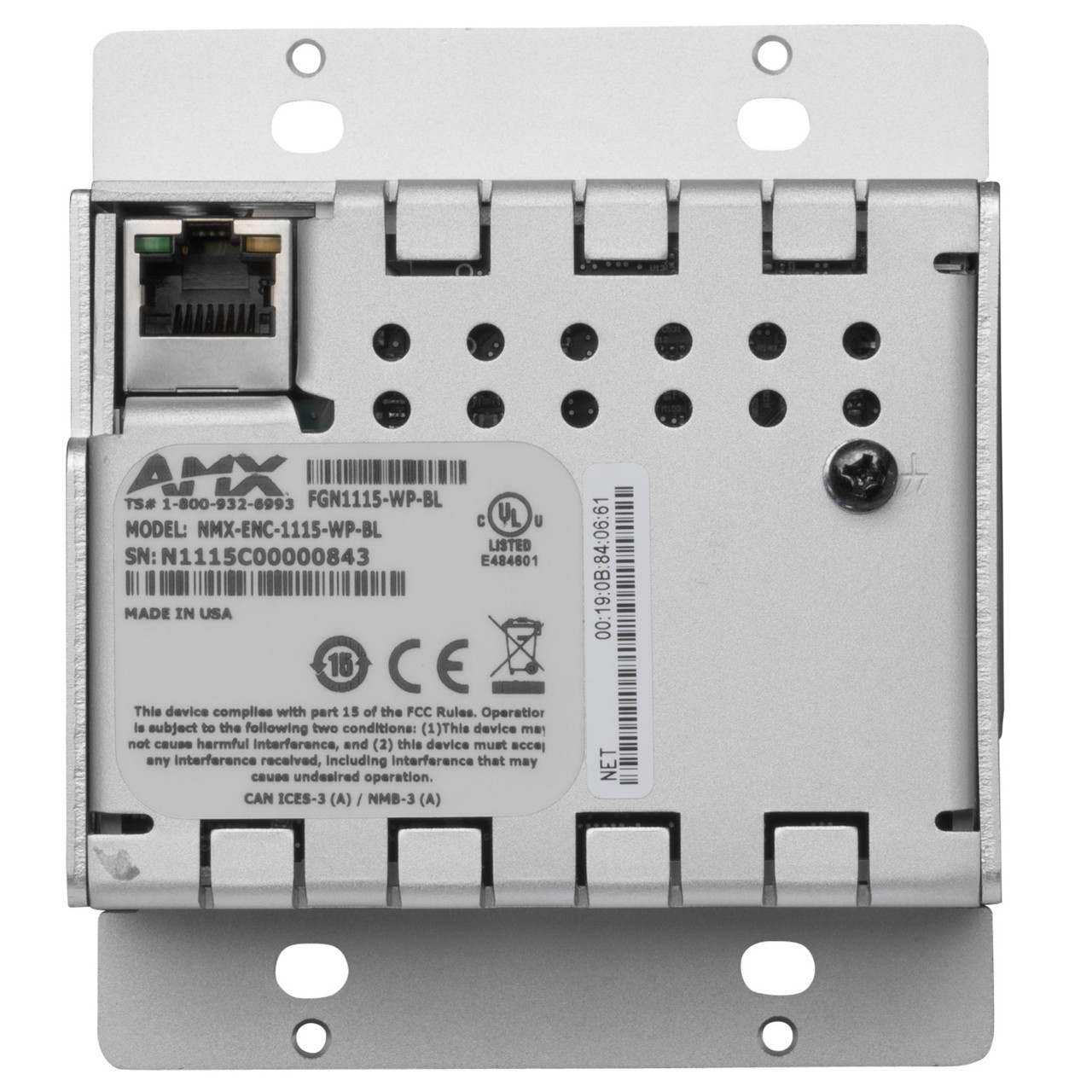 AMX NMX-ENC-N2315-WP Wallplate Encoder