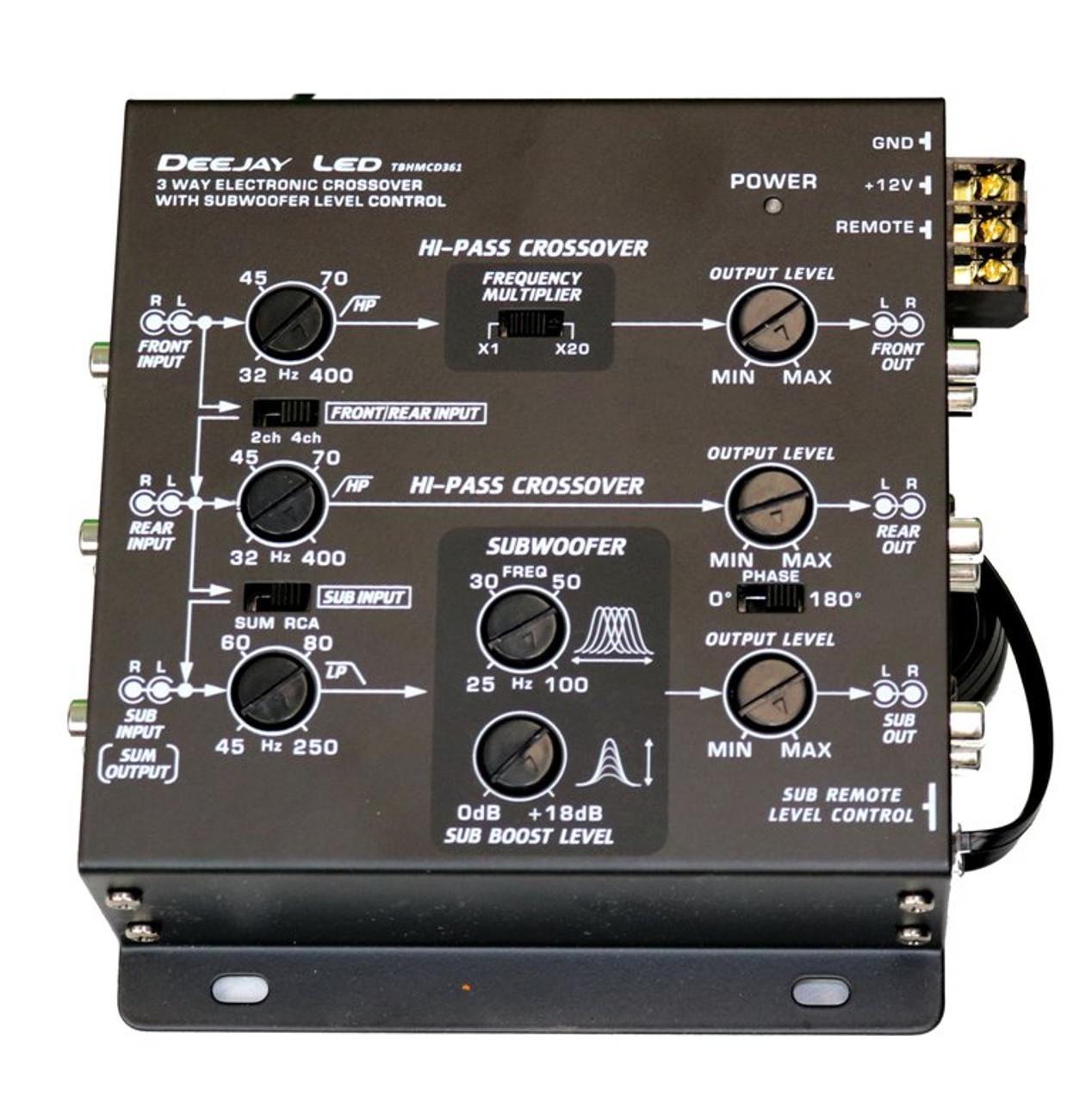 DEEJAY LED TBHMCD361 - Vehicle Multi-Amplifier Crossover
