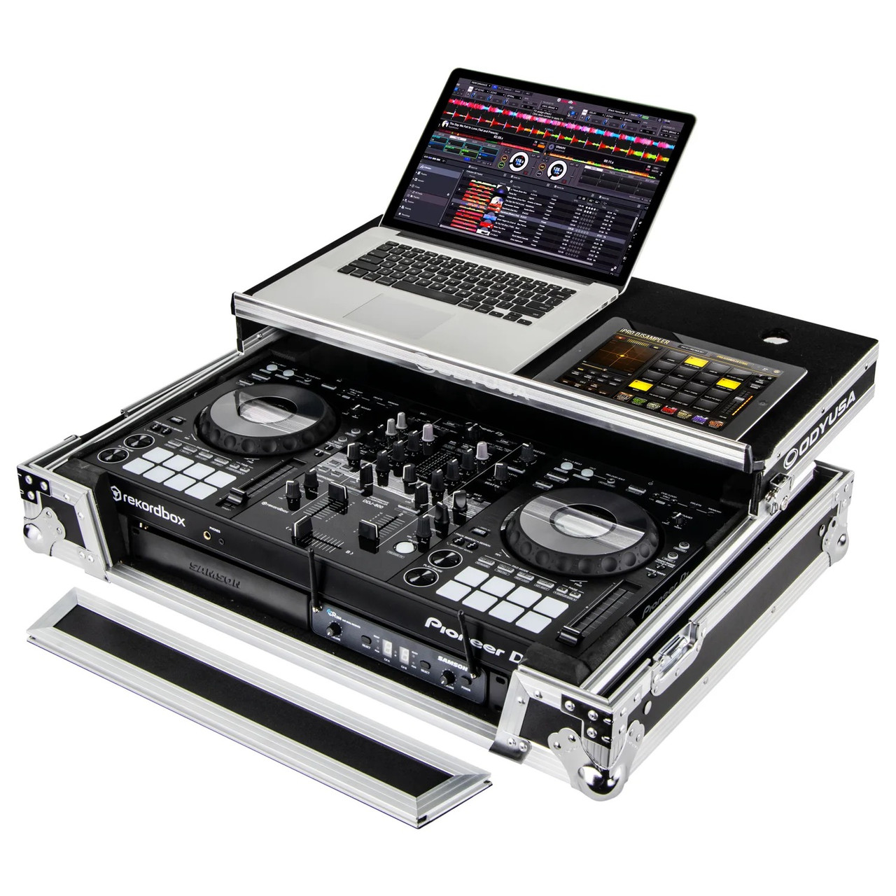 ODYSSEY FZGSPIDDJ8001 - NEW PIONEER DDJ-800 DJ CONTROLLER GLIDE STYLE™ CASE  WITH A 1U 19 BOTTOM RACK