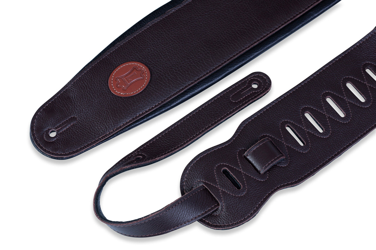 Levy's Leathers MSS2-4-DBR - 4 1/2" Wide Dark Brown Garment Leather Bass  Strap