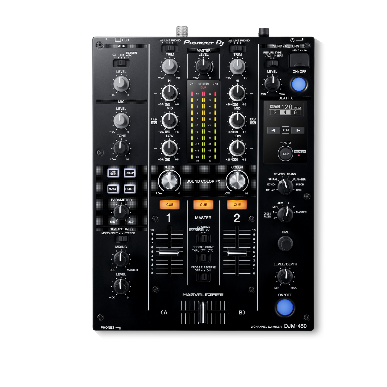 Pioneer DJ DJM-450 2-Channel DJ Mixer | Gear Club Direct