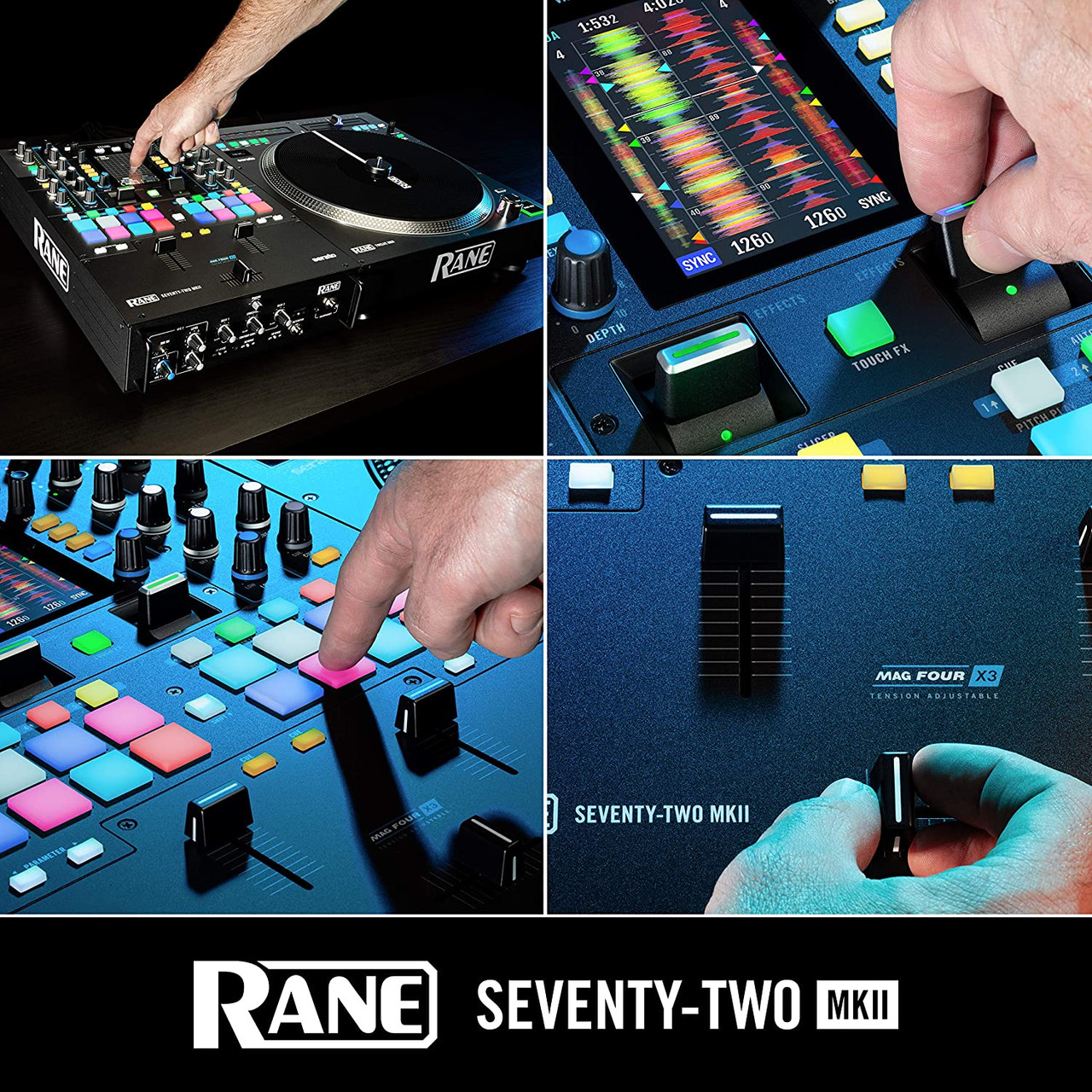 RANE DJ SEVENTYTWOMKIIXUS TWO CHANNEL PROFESSIONAL SCRATCH MIXER