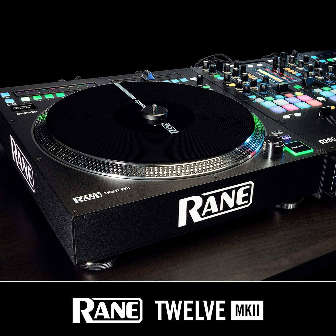 RANE DJ Twelve MKII | 12-Inch Motorized Vinyl Like MIDI Turntable with USB  MIDI & DVS Control for Traktor, Virtual DJ & Serato DJ