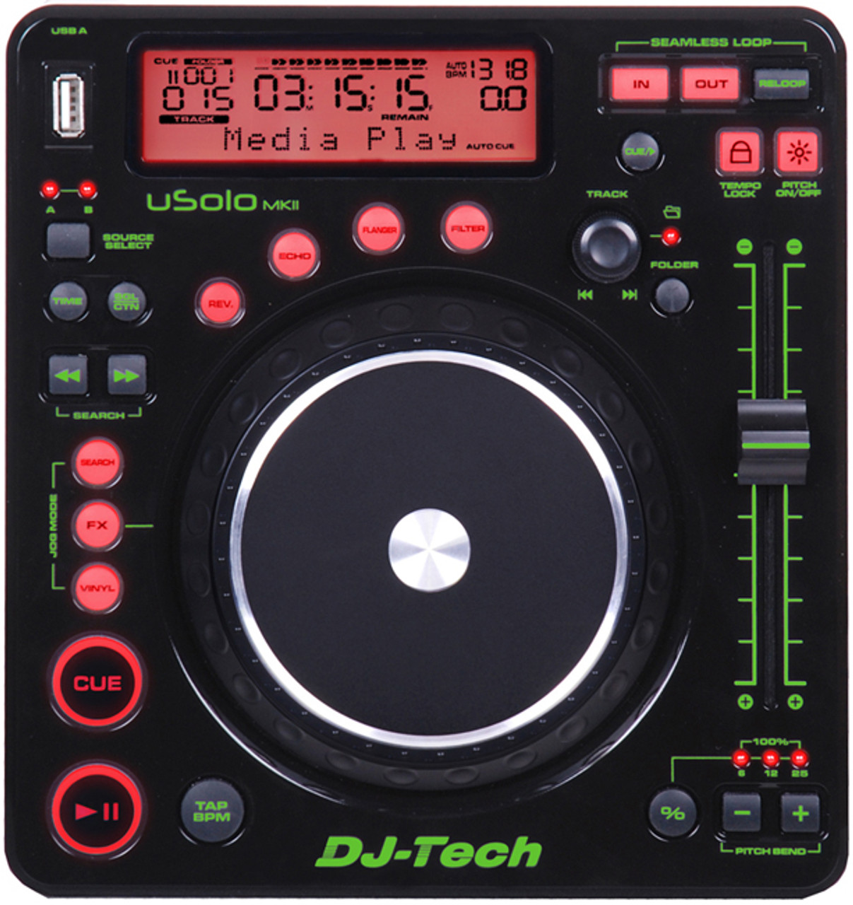 DJ Tech USOLO MKII Compact Twin USB Player and Controller