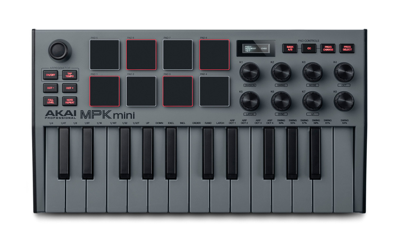 Akai Professional MPK Mini mk3 (grey) Portable USB/MIDI Controller