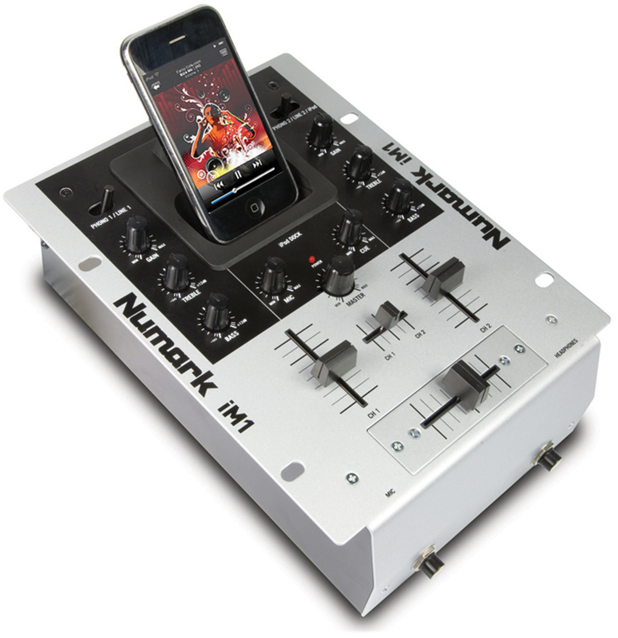 Numark iM1 2 Channel DJ Mixer with Dock for iPod