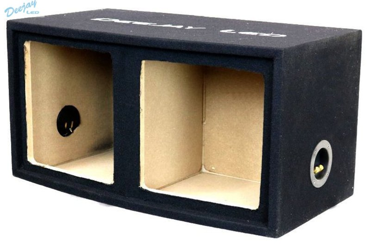 DEEJAY LED 2X15SQUARESEALED Double 15-in Sealed Square Woofer Empty Car Speaker  Box