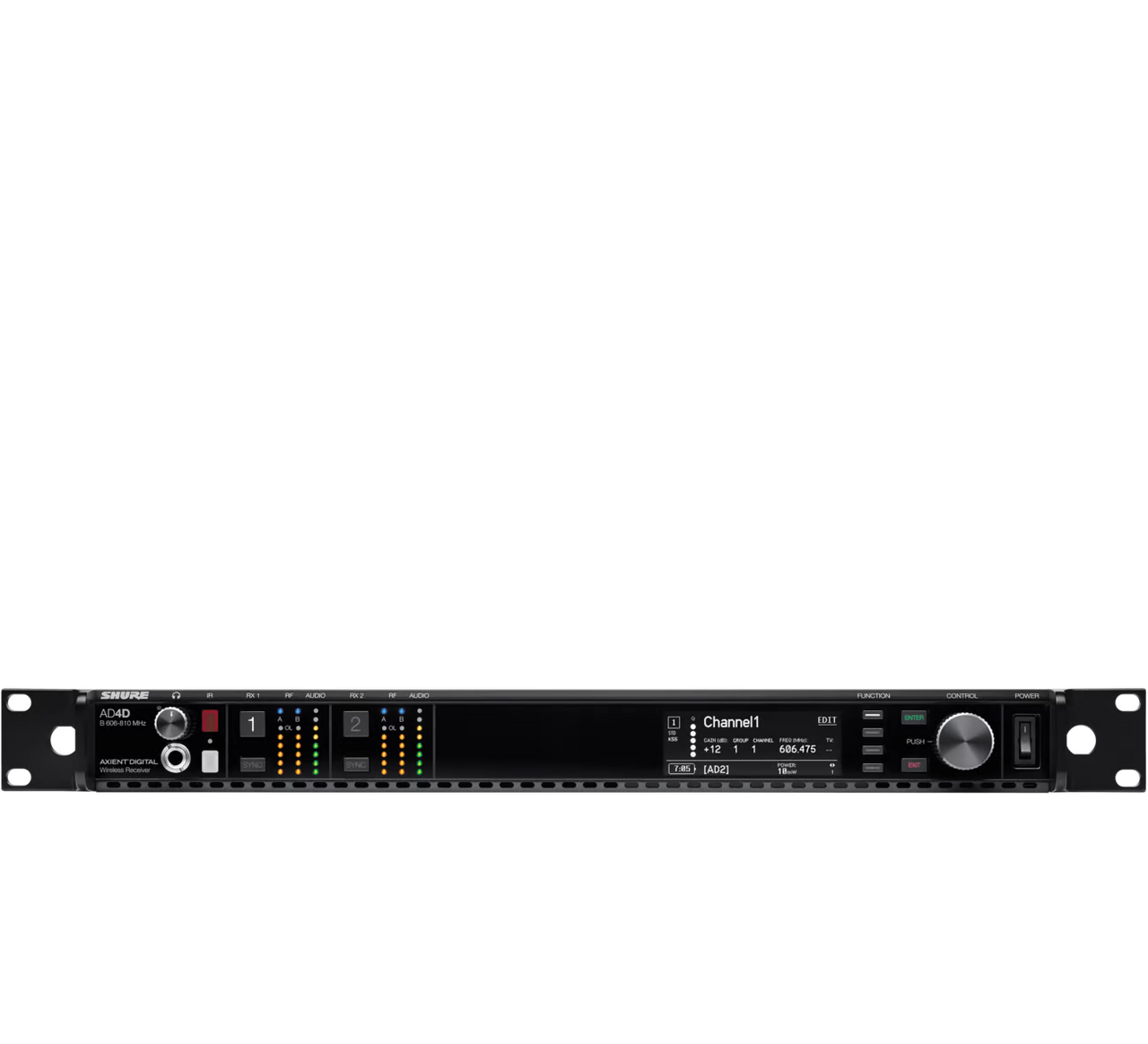 Shure AD4D-DC=-A AD DUAL CH DC Rx L/PTS 470-636 MHz