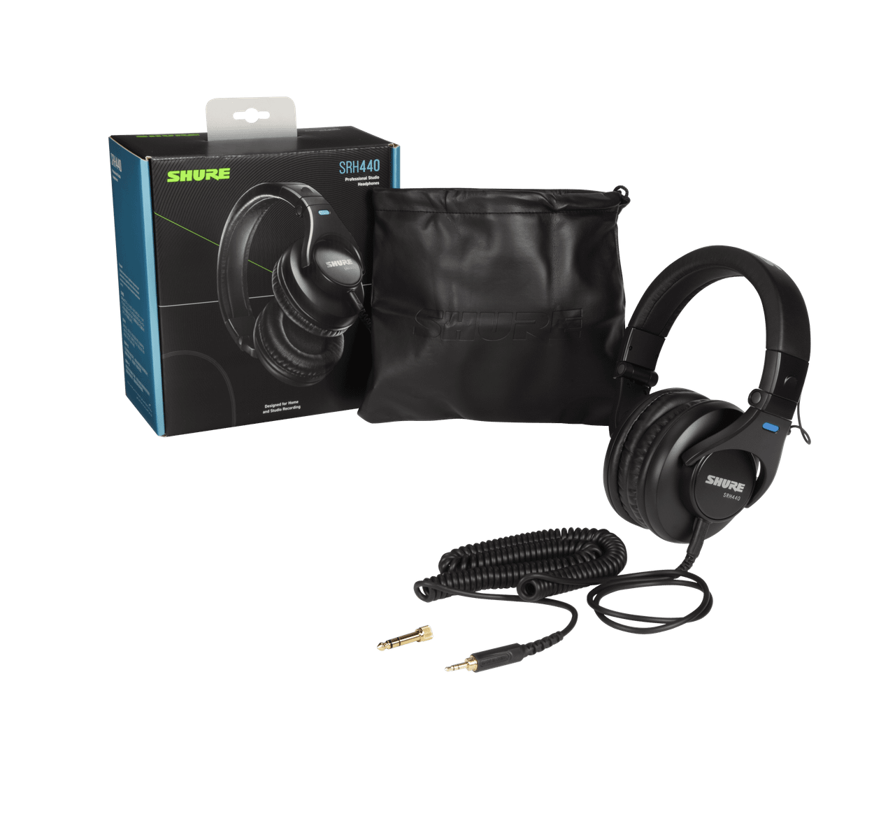 Shure SRH440A Studio-Kopfhörer Over-Ear – Erweiterter Frequenzgang, Abnehmbares Kabel, Klappbar