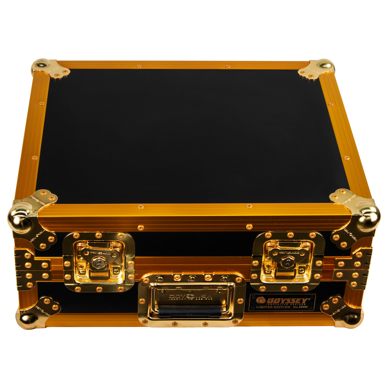 Odyssey Limited Edition Turntable Flight Case in Gold Color